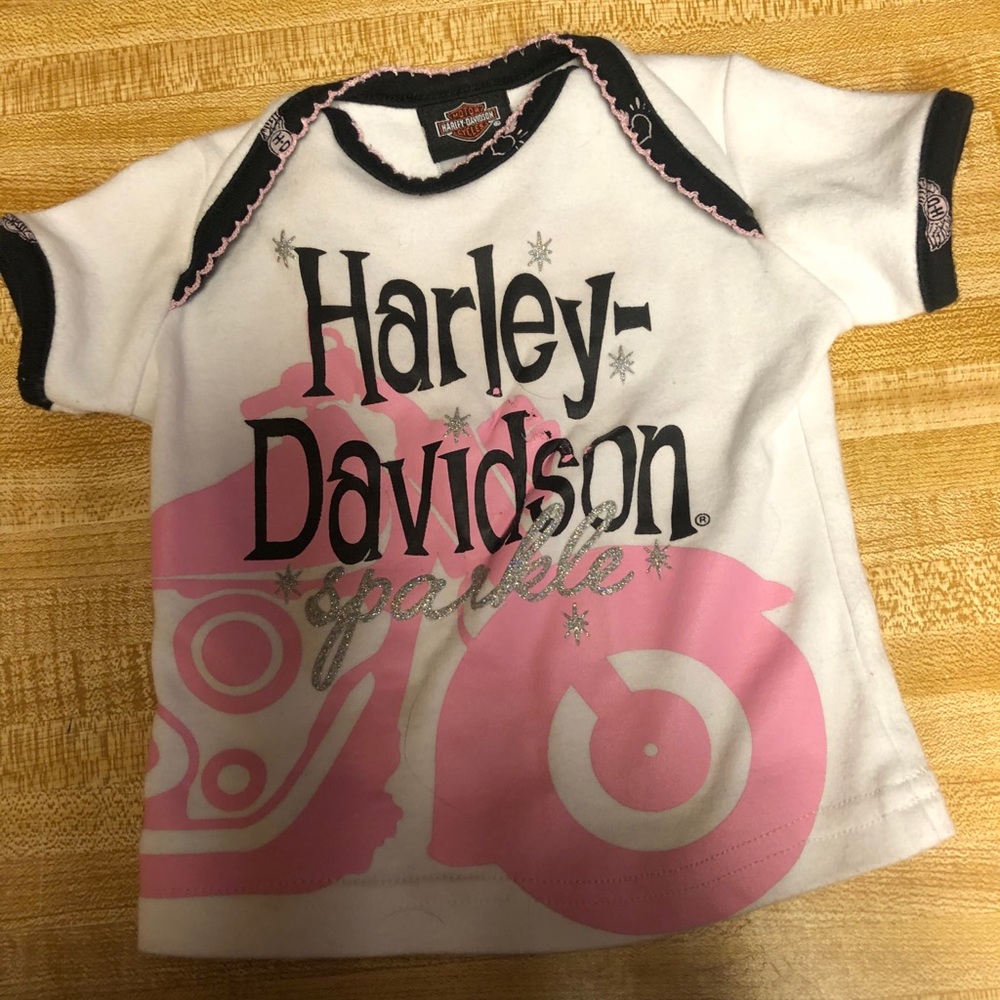 Harley Davidson 3-6 month short sleeve shirt